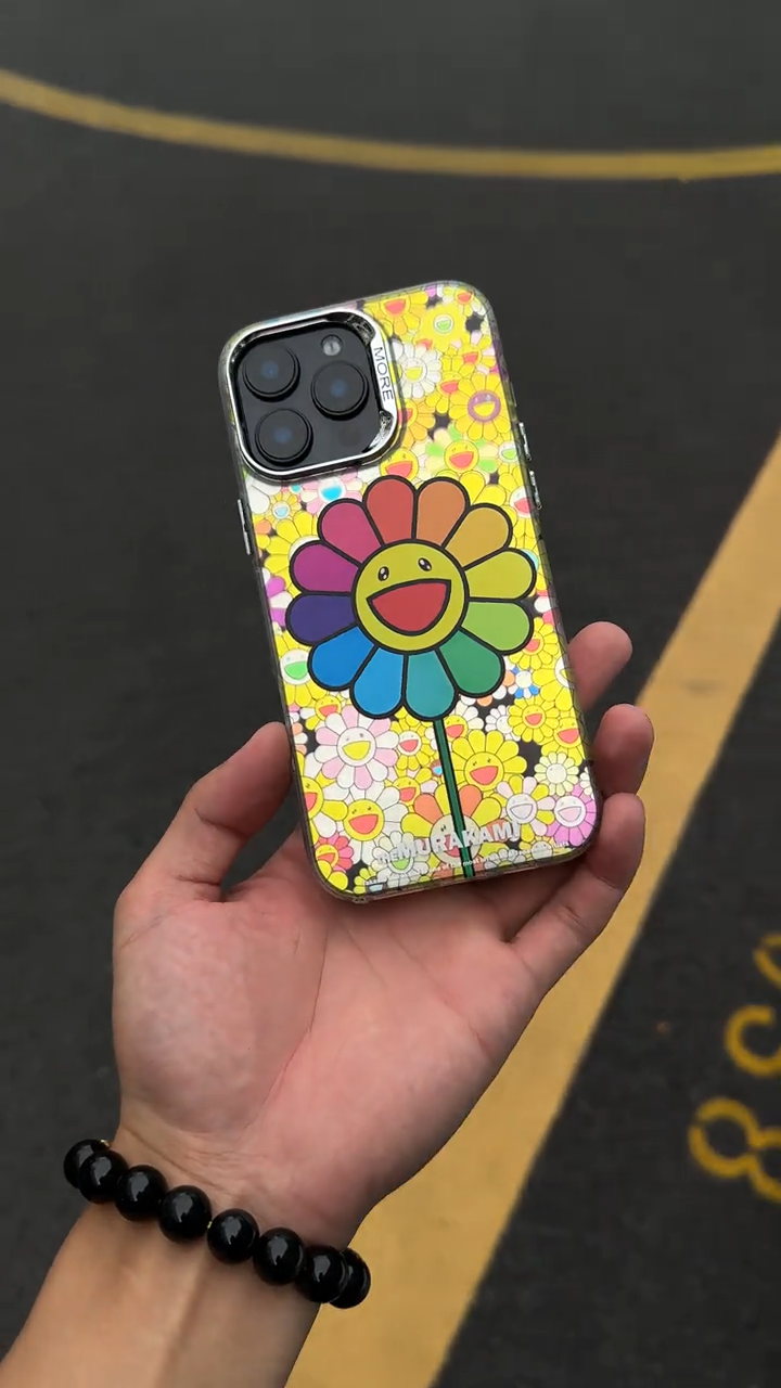 村上隆太陽花燙金漸變手機殼-ZUIHANG SHOP